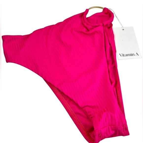 New VITAMIN A Lolita Bikini Bottoms Zinnia Ecorib Zinnia Pink Small - Picture 3 of 8